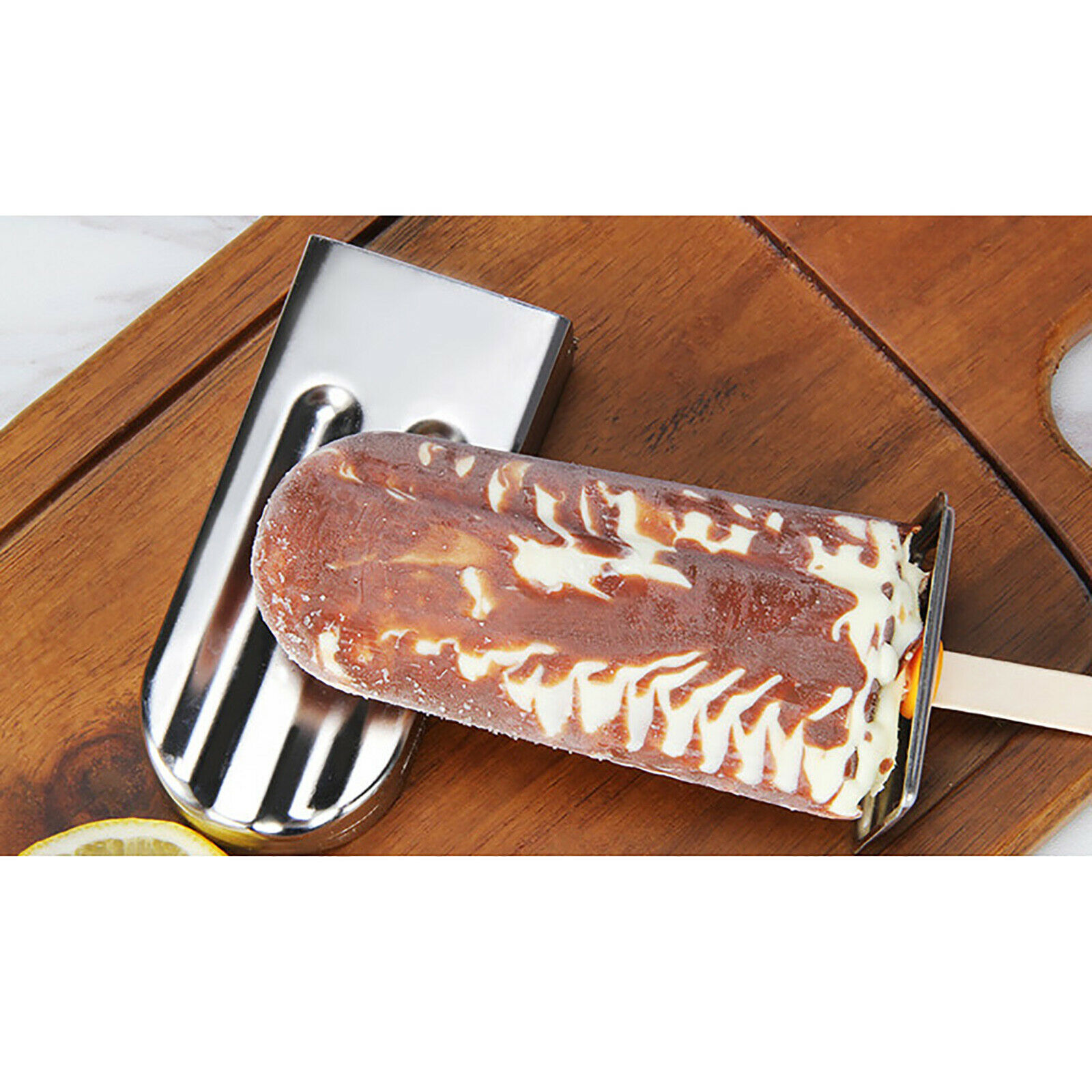 6Pcs Stainless Steel Popsicle Mold Ice Cream Popsicle Stick Mold Holder Maker US - Fresh Stock Dated October 2025