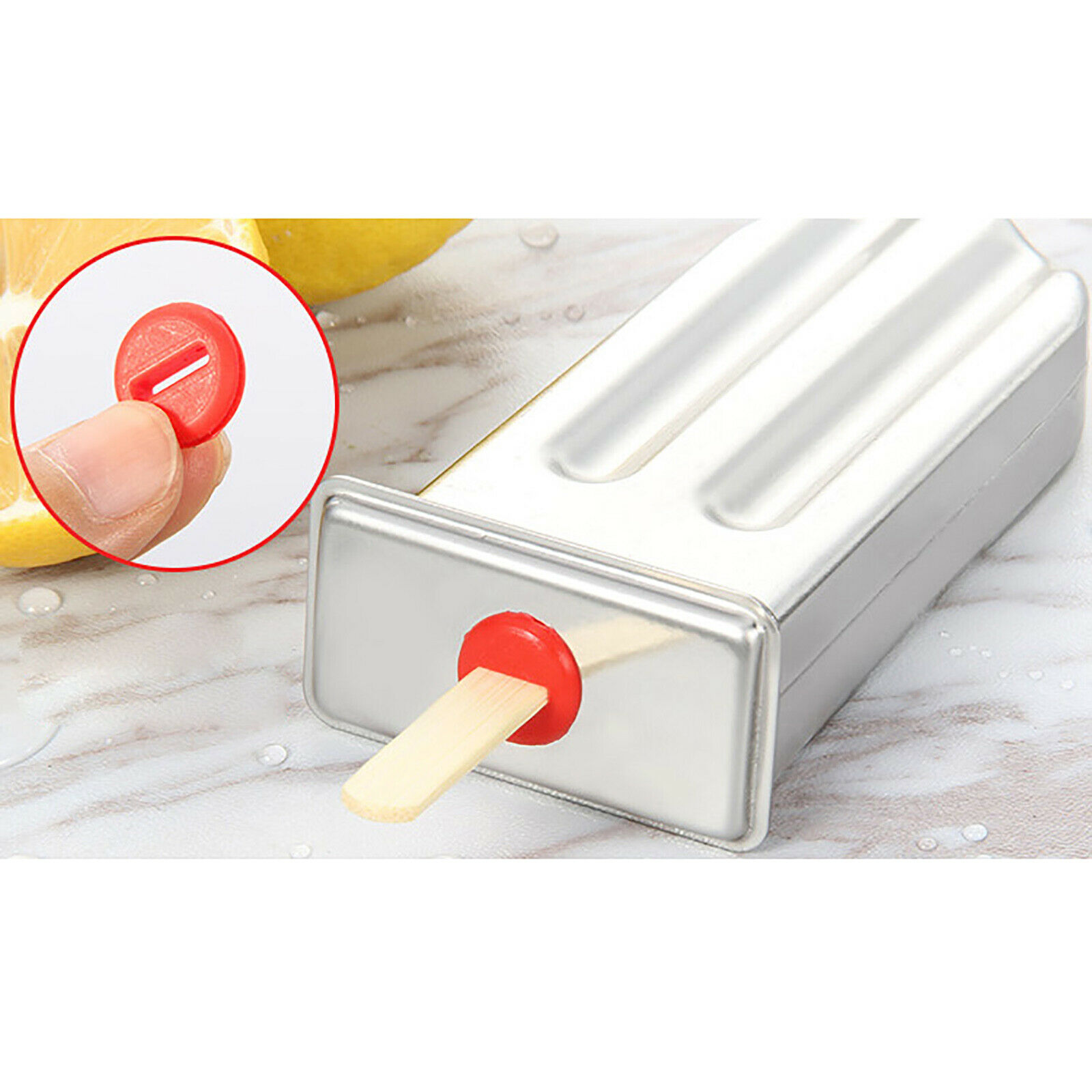 6Pcs Stainless Steel Popsicle Mold Ice Cream Popsicle Stick Mold Holder Maker US - Fresh Stock Dated October 2025