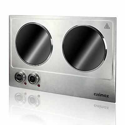 1800W Ceramic Electric Hot Plate for Cooking, Dual Infrared Double Burners - Fresh Stock Dated October 2025