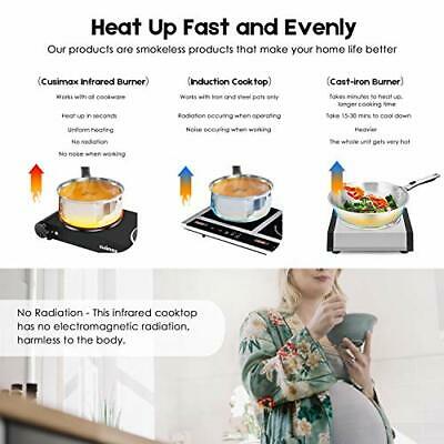 Portable Electric Stove, 1800W Infrared Double Burner Heat-up In Double burner - Fresh Stock Dated October 2025
