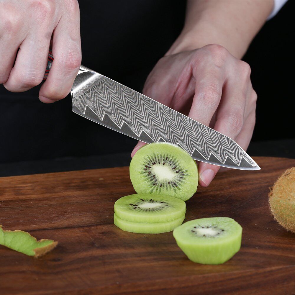 TURWHO 5inch Utility Knife Japanese VG10 Damascus Steel Knife Chef Kitchen Knife - Fresh Stock Dated October 2025