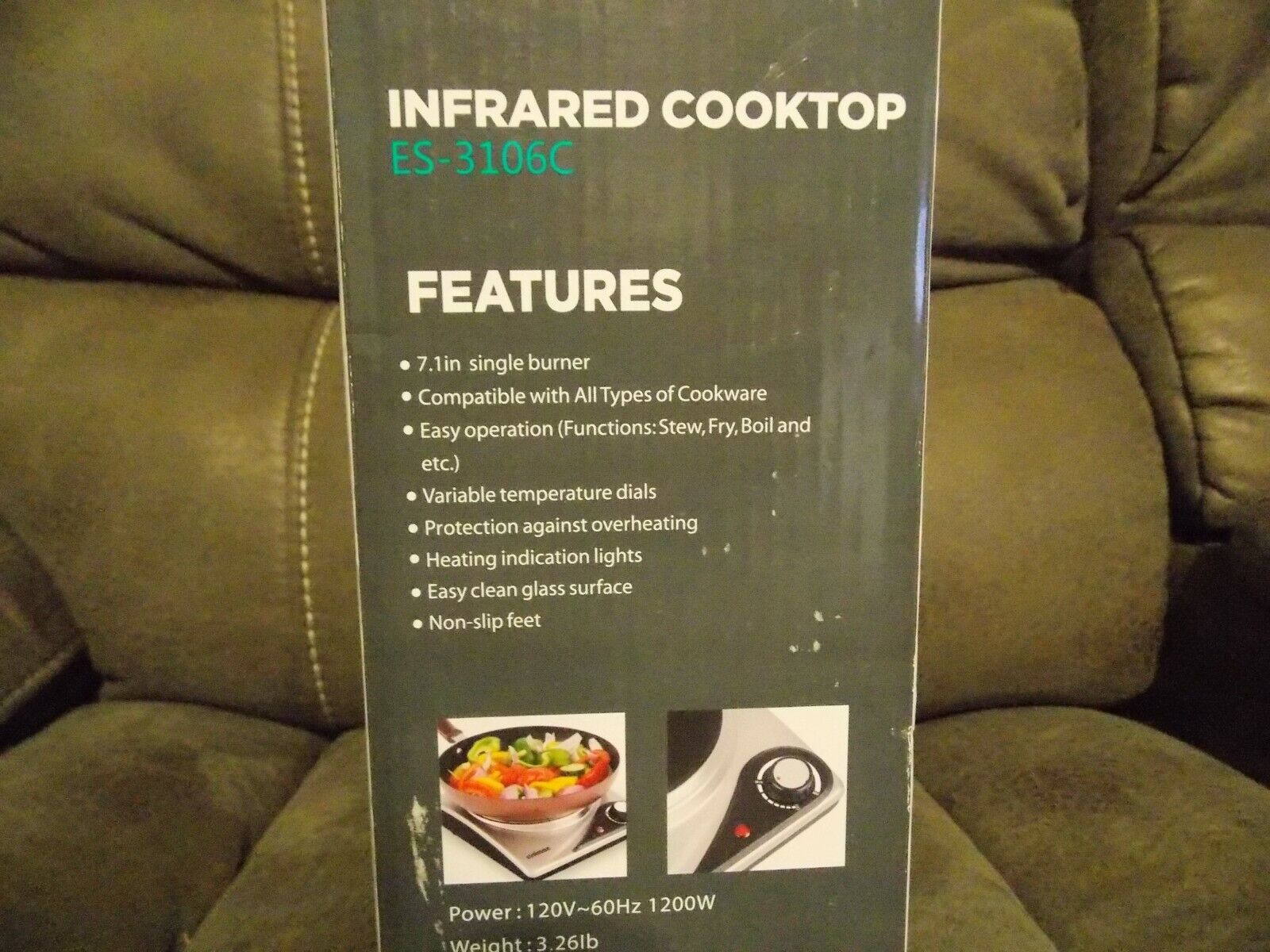 CUKOR Infrared Single Hot Plate Portable Stove 1200W electric ES 3106C - Fresh Stock Dated October 2025