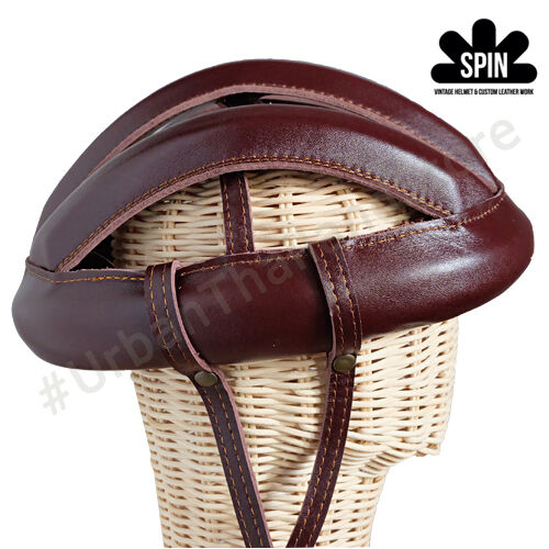 Vintage Cycling Bicycle Helmet Adult Genuine Leather L'eroica Italy Retro Hat - Fresh Stock Dated October 2025