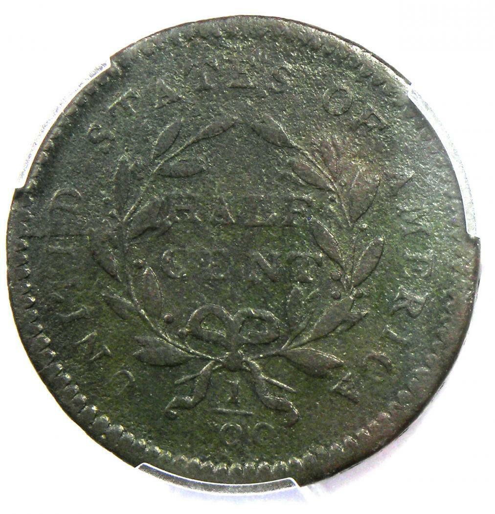 1794 Liberty Cap Flowing Hair Half Cent 1/2C (C-7 R5 Variety) - PCGS Fine Detail - Fresh Stock Dated October 2025