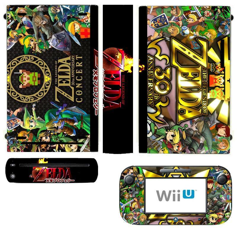 Zelda Skin Sticker Cover for Nintendo Wii U Console & Controller skins - Fresh Stock Dated October 2025