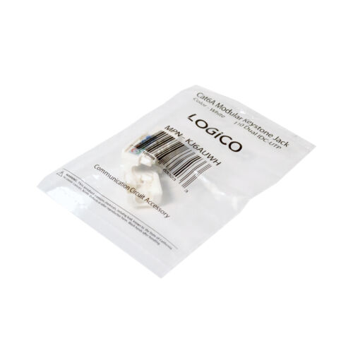 50 pack lot Keystone Jack Cat6a White Network Ethernet 110 Punchdown 8P8C - Fresh Stock Dated October 2025