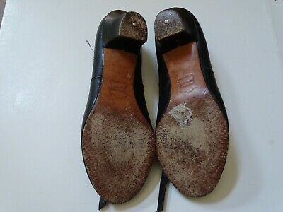 BLACK CAPEZIO JUNIOR FOOTLIGHT LEATHER CHARACTER DANCE SHOES girls 4.5 M - Fresh Stock Dated October 2025