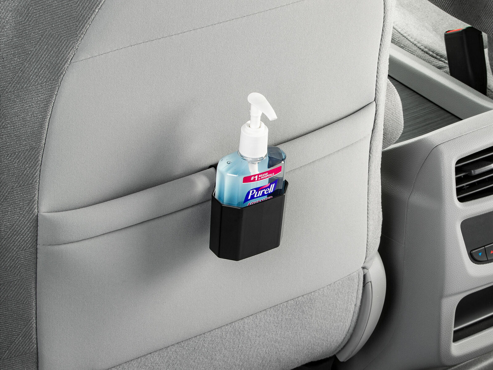 Door Pocket Hand Sanitizer Holder with Bottle of Hand Sanitizer - Fresh Stock Dated October 2025