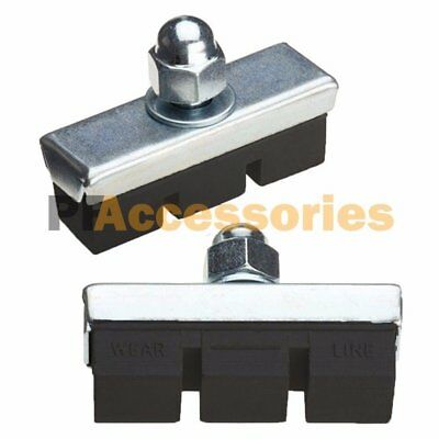 4 Pcs 2 Pairs High Grade Cycling Bicycle Bike Bolt On Brake Pads 40mm Rubber Pad - Fresh Stock Dated October 2025