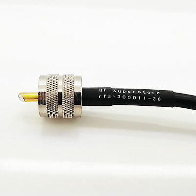 UHF Male (Plug) to UHF Male (Plug) LMR240 Cable Assembly, 36 inch (3 ft) - Fresh Stock Dated October 2025