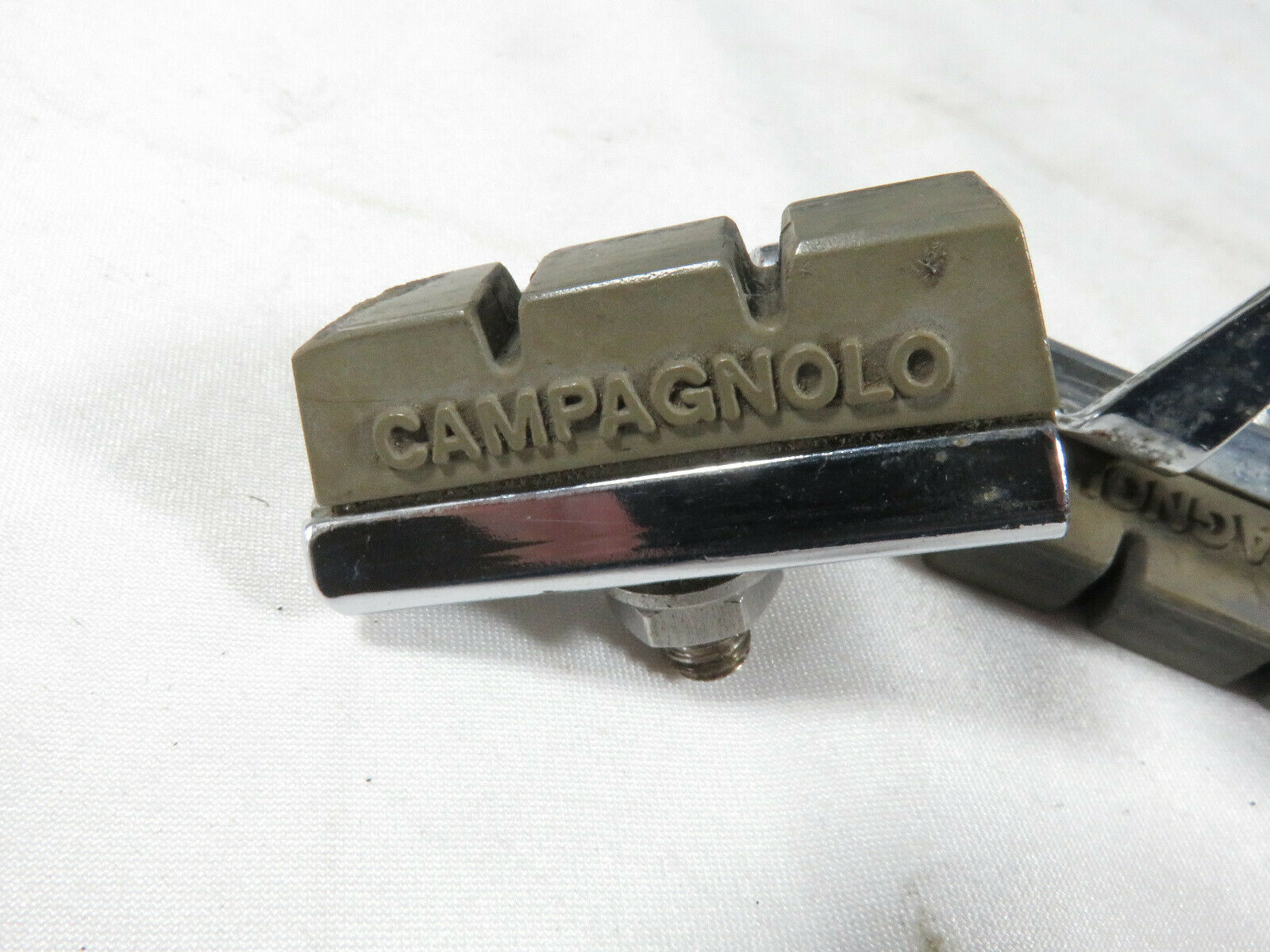 Campagnolo Vintage Brake Shoe Holders and Pads with Tabs Set of 4 - used - Fresh Stock Dated October 2025