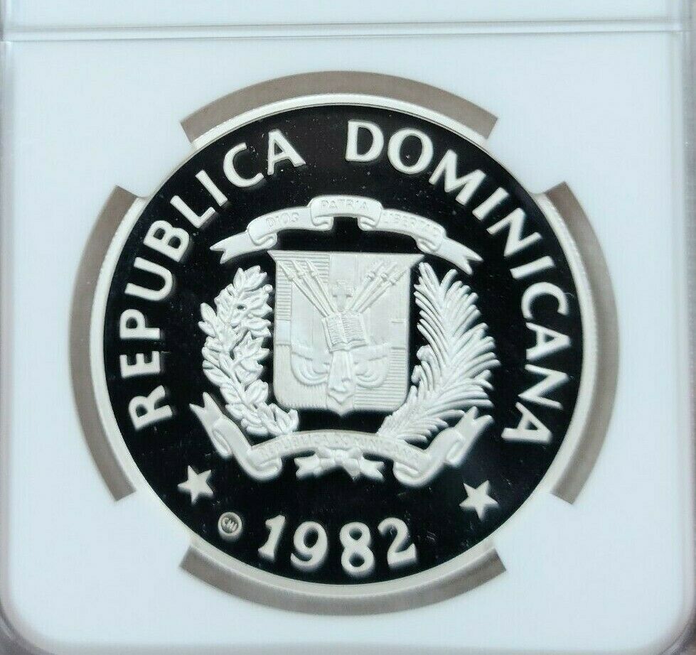 1982 DOMINICAN REPUBLIC SILVER 10 PESOS YEAR OF THE CHILD NGC PF 67 ULTRA CAMEO - Fresh Stock Dated October 2025