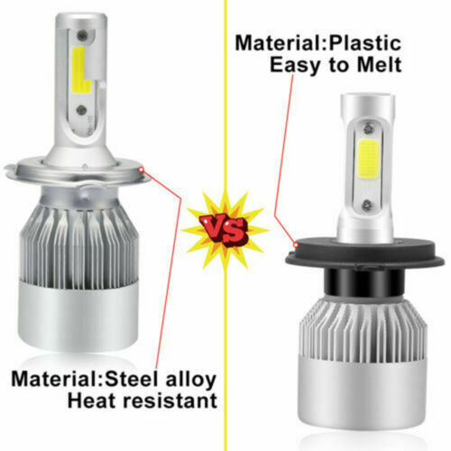 H4 9003 LED Headlight Bulb C6 For Suzuki GSXR600 GSXR750 GSXR1000 Kawasaki Ninja - Fresh Stock Dated October 2025