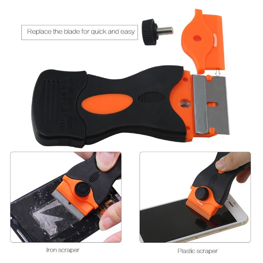 100 pcs Plastic Razor Blades and Razor Scraper Double Edged Sticker Removal Tool - Fresh Stock Dated October 2025