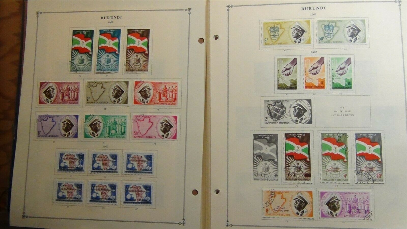 Burundi stamp collection on Scott Int'l pages w/ 800 or so to 1979 - Fresh Stock Dated October 2025