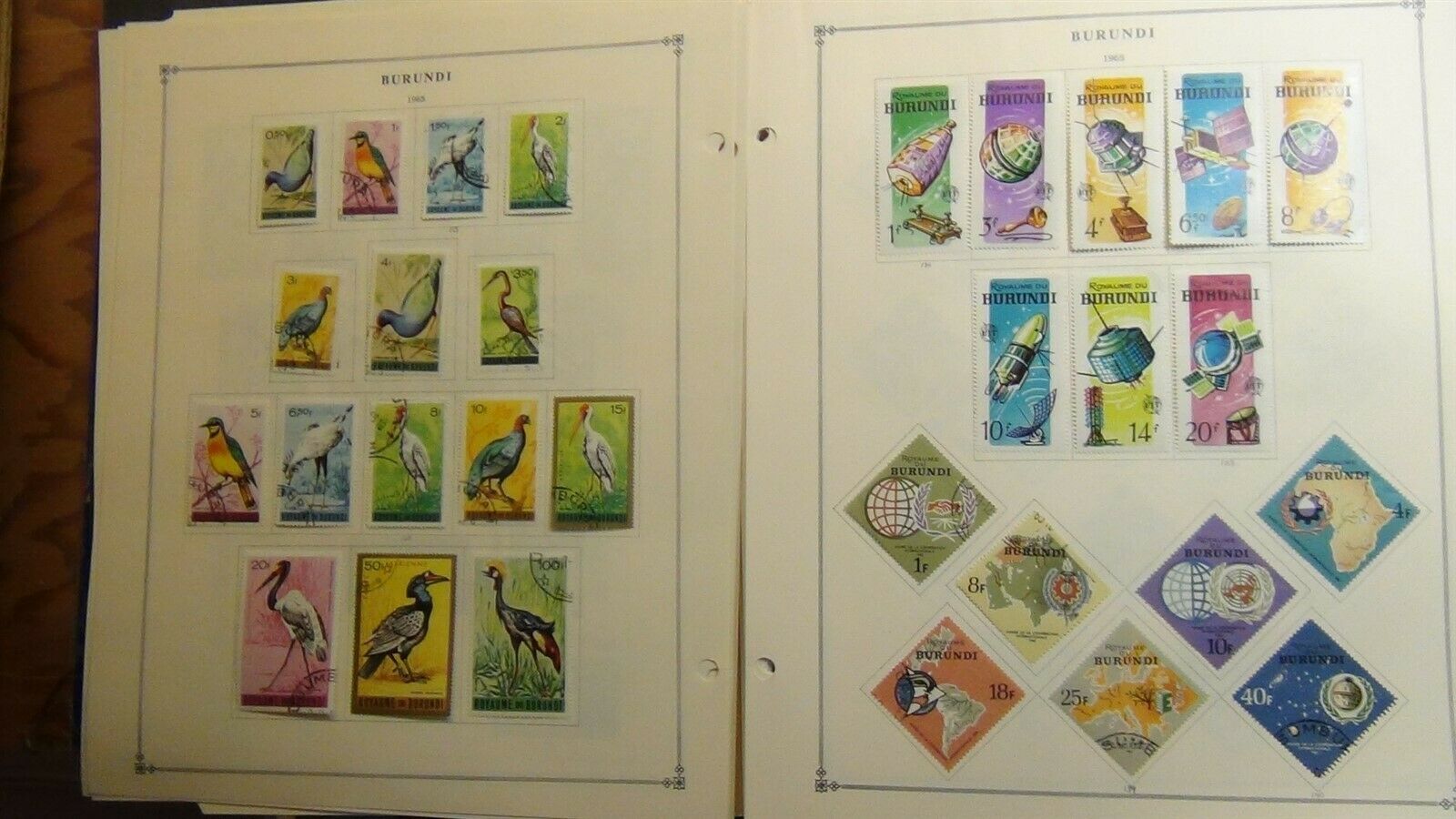Burundi stamp collection on Scott Int'l pages w/ 800 or so to 1979 - Fresh Stock Dated October 2025