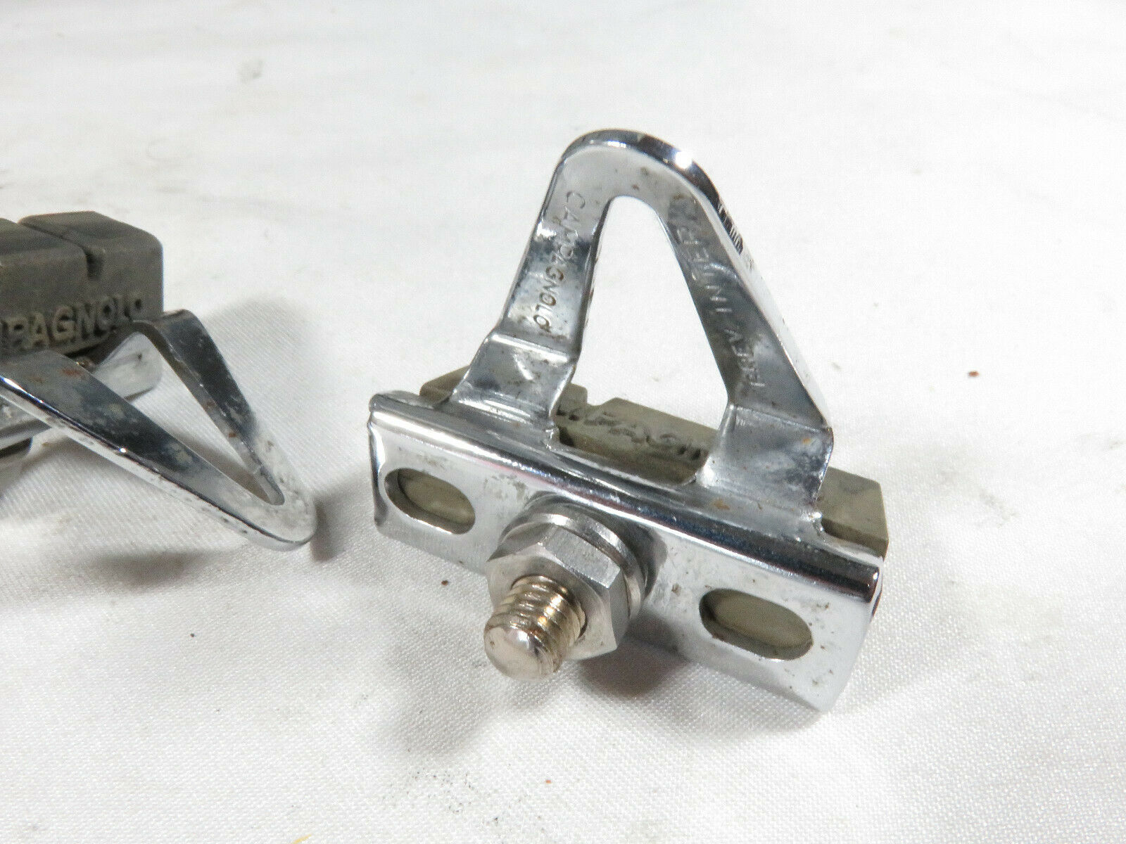 Campagnolo Vintage Brake Shoe Holders and Pads with Tabs Set of 4 - used - Fresh Stock Dated October 2025