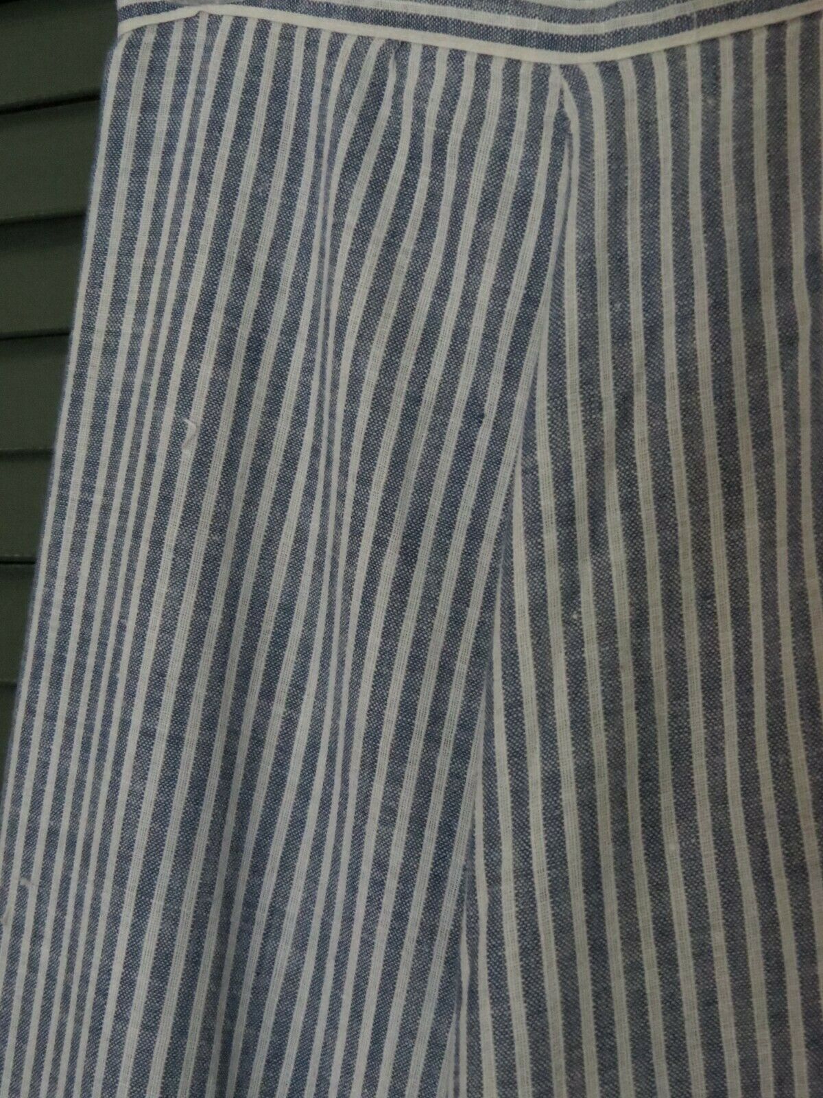Vintage 1890's Ruffled Hem Skirt Blue Stripes on White Prairie Style - Fresh Stock Dated October 2025