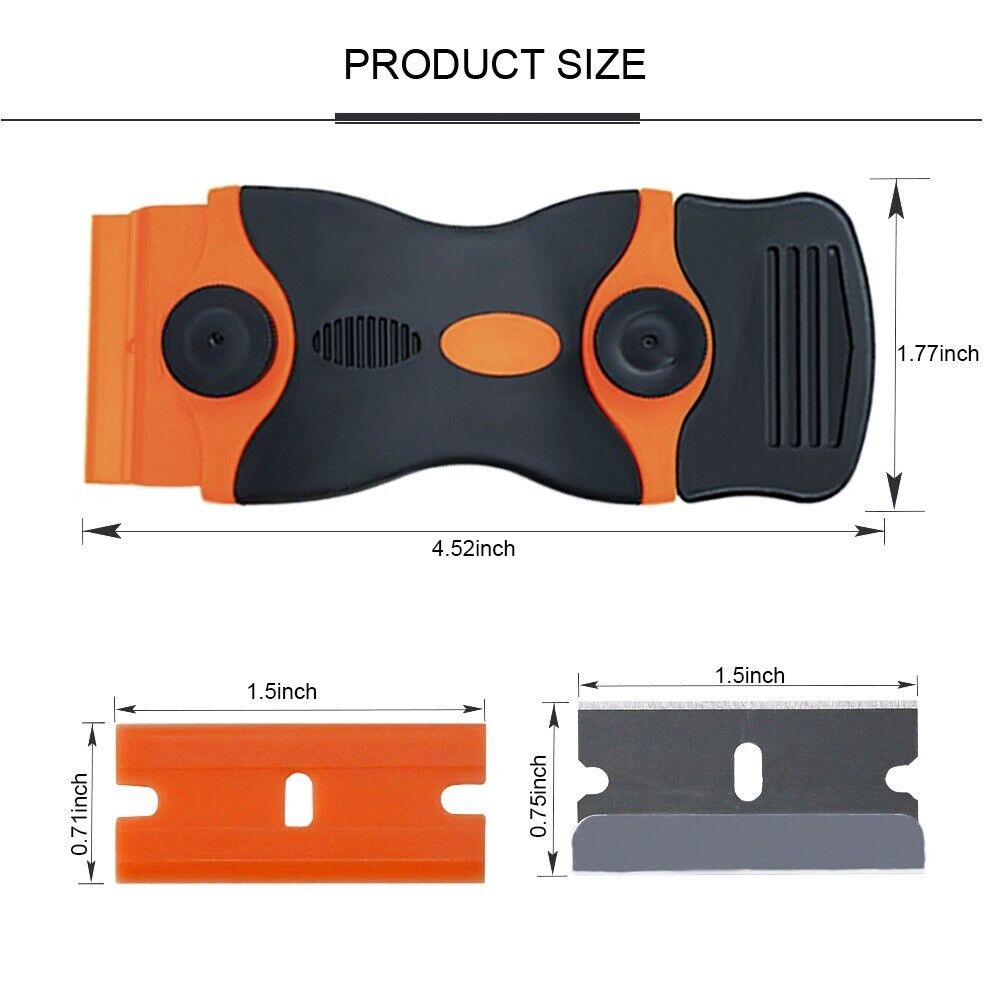 21pcs Double Edge-Razor Scraper Blade Casement Tint Vinyl Sticker Removal Tool - Fresh Stock Dated October 2025