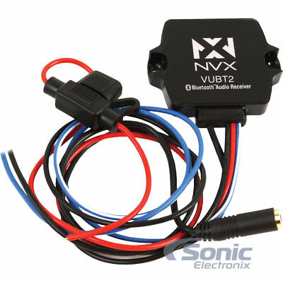 NVX VUBT2 Universal Waterproof Bluetooth Receiver for Cars/Motorcycles/ATVs/Boat - Fresh Stock Dated October 2025