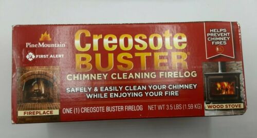 Lot of 3 Pine Mountain Creosote Buster Chimney Cleaning Safety Firelog - Fresh Stock Dated October 2025