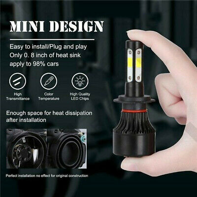 For Honda CBR 600rr 1000rr 2003-2017 - 4Side H7 LED Headlight Bulbs 6000K White - Fresh Stock Dated October 2025
