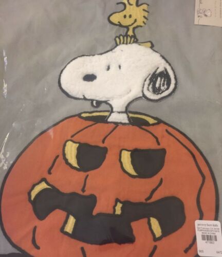 NWT Pottery Barn Kids ~SNOOPY~ HALLOWEEN Jack-O-Lantern PILLOW Cvr ~PEANUTS~ 🎃 - Fresh Stock Dated October 2025