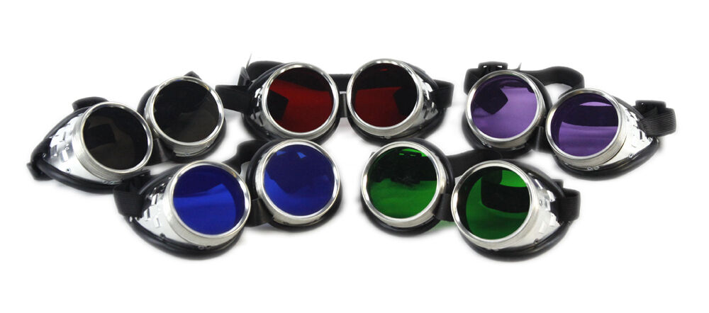 PAWSTAR Uber Goggles - Metal frame steampunk cyberpunk festival glasses 5412 - Fresh Stock Dated October 2025