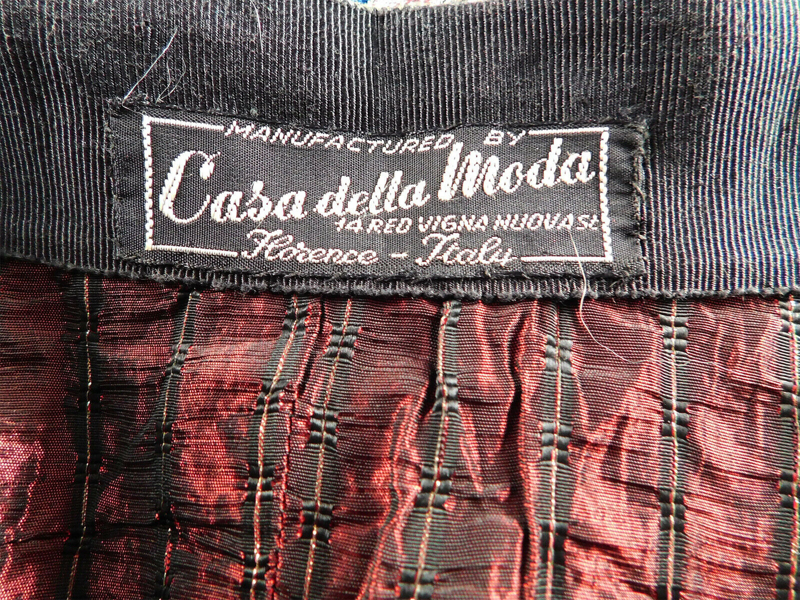 Vintage Casa della Moda Florence Italy Velvet Patchwork Paisley Ribbon Skirt - Fresh Stock Dated October 2025