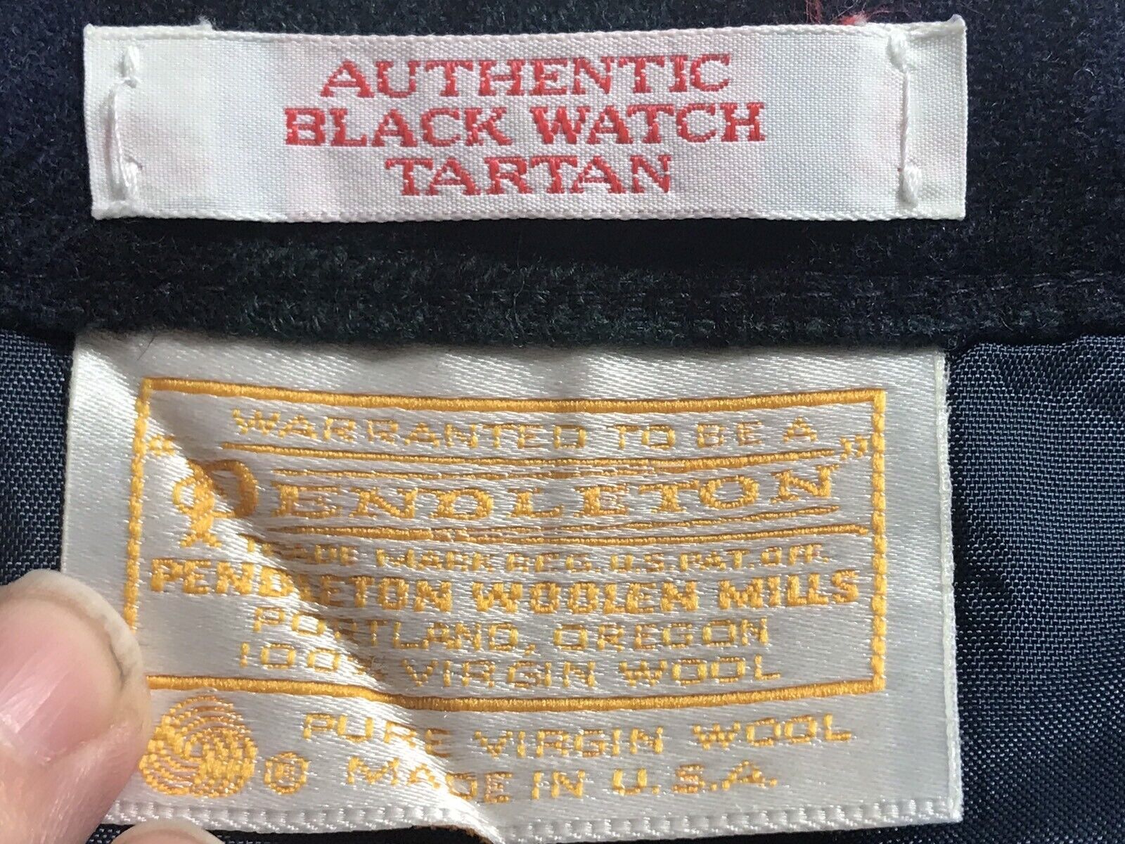 vintage PENDLETON AUTHENTIC BLACK WATCH TARTAN vintage WOOL SKIRT - Fresh Stock Dated October 2025