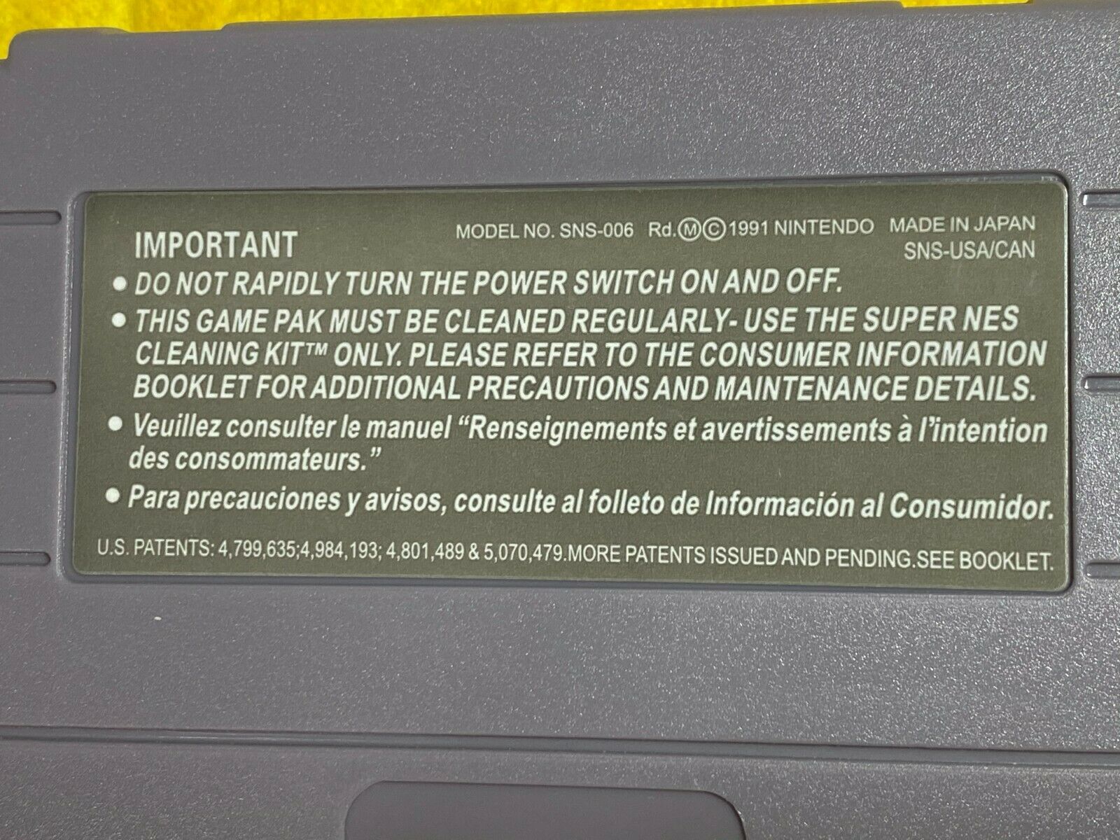 3 X SNES Back Labels Replacement  for Game Cartridge  Precut  Super Nintendo !!! - Fresh Stock Dated October 2025