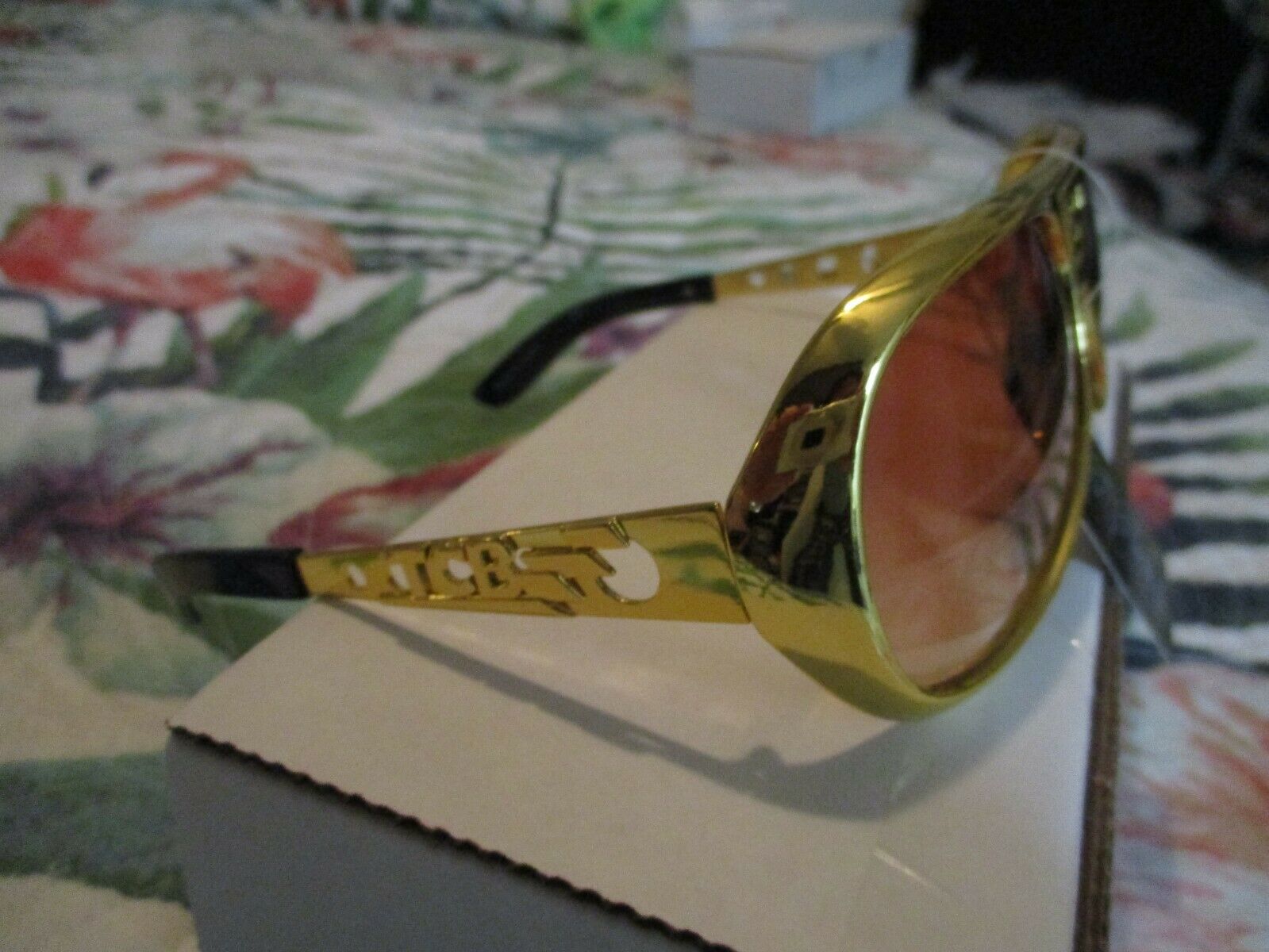 Elvis Presley Gold Sunglasses with Case  E P+ TCB Logo's - Fresh Stock Dated October 2025