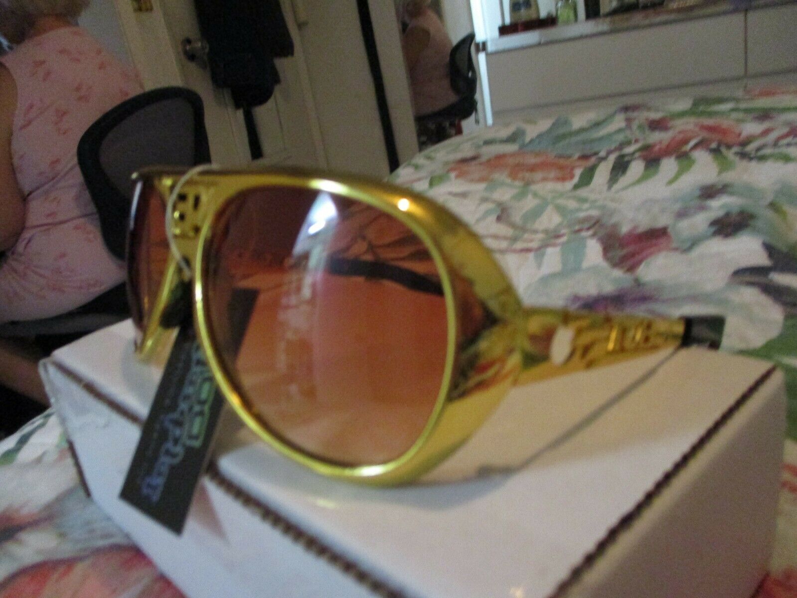 Elvis Presley Gold Sunglasses with Case  E P+ TCB Logo's - Fresh Stock Dated October 2025