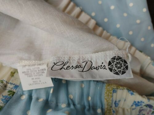 Vintage 70s boho hippie Chessa Davis Dotted Floral Maxi Skirt and Shirt Size Med - Fresh Stock Dated October 2025