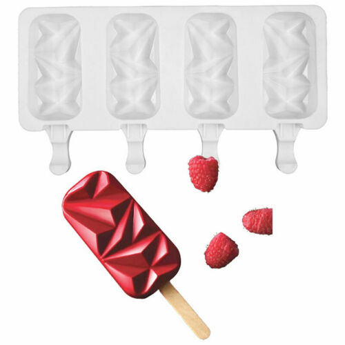 Silicone Geometric Cakesicle Mould Popsicle Lolly Frozen Dessert Maker Cake Mold - Fresh Stock Dated October 2025