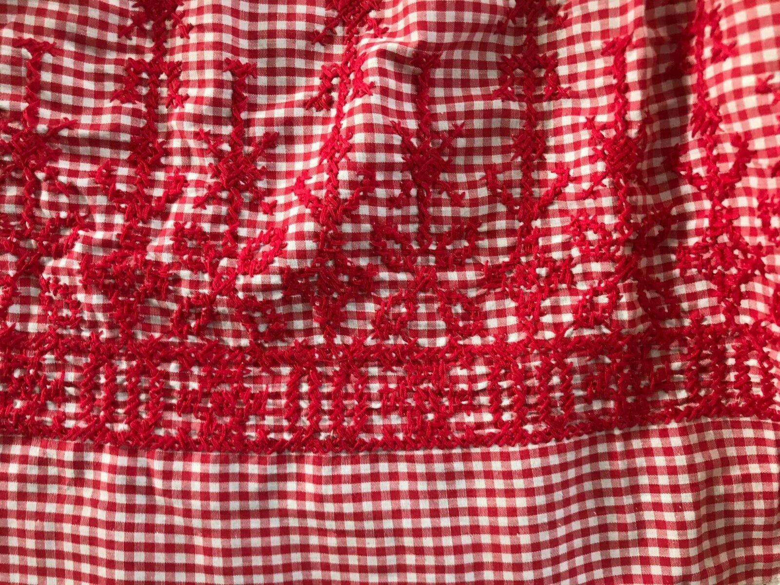 Vintage 50's Abby Michael Ltd Rockabilly Red & White Gingham Skirt - Fresh Stock Dated October 2025