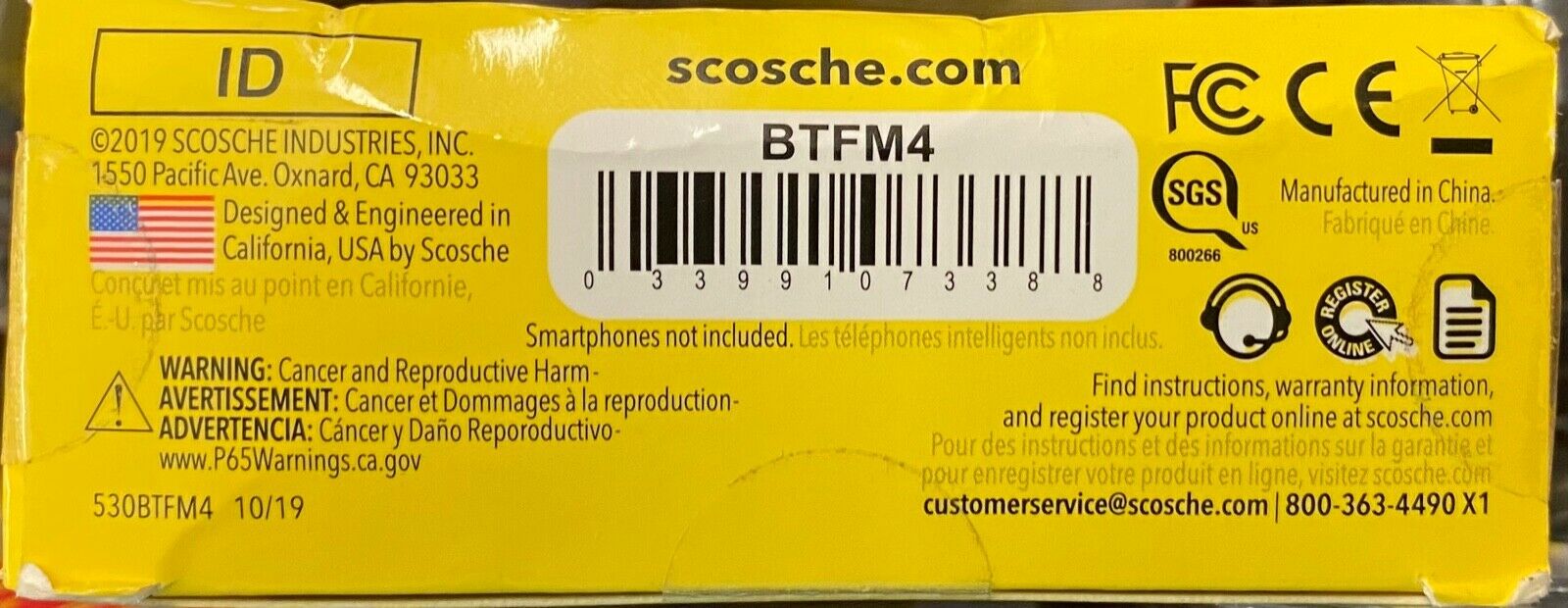 Scosche Wireless Hands-Free Car Kit (BTFM4) - Fresh Stock Dated October 2025