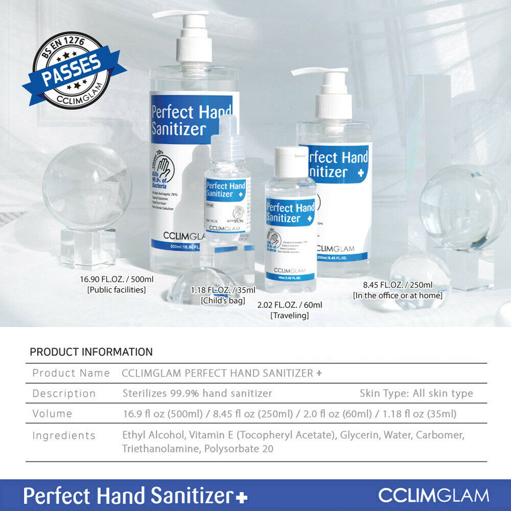 Hand Sanitizer Gel 70% Alcohol Kills 99.9% of Germs Pump Bottle 16.9oz / 500ml - Fresh Stock Dated October 2025