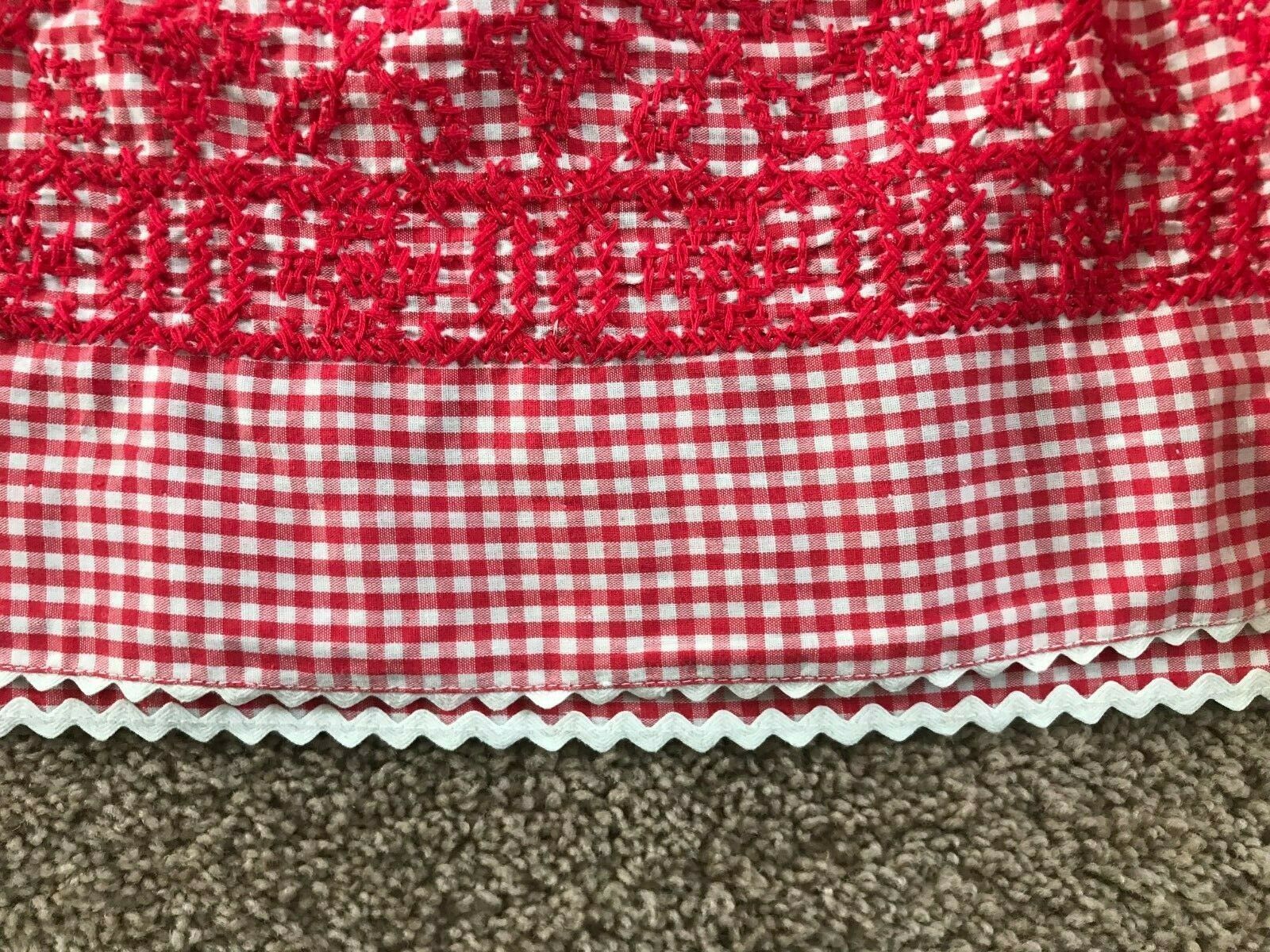 Vintage 50's Abby Michael Ltd Rockabilly Red & White Gingham Skirt - Fresh Stock Dated October 2025