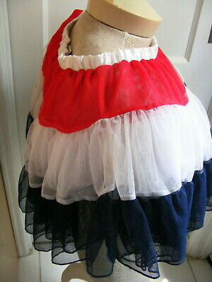 Authenic Kids Girls Mini Skirt Tutu? Size 4T/4 USA Patriotic July 4th Flag CUTE! - Fresh Stock Dated October 2025