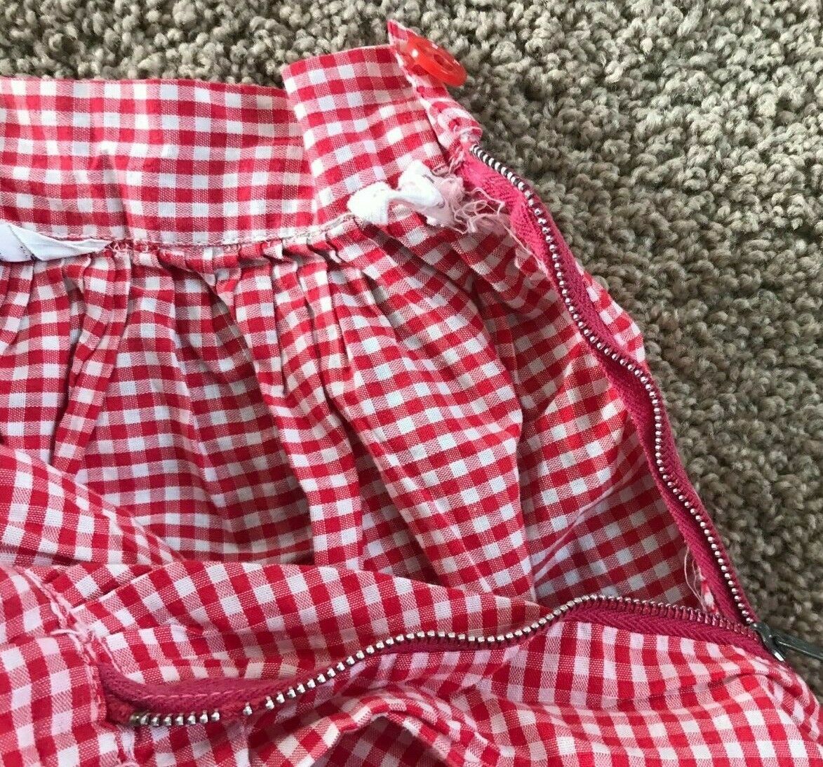 Vintage 50's Abby Michael Ltd Rockabilly Red & White Gingham Skirt - Fresh Stock Dated October 2025