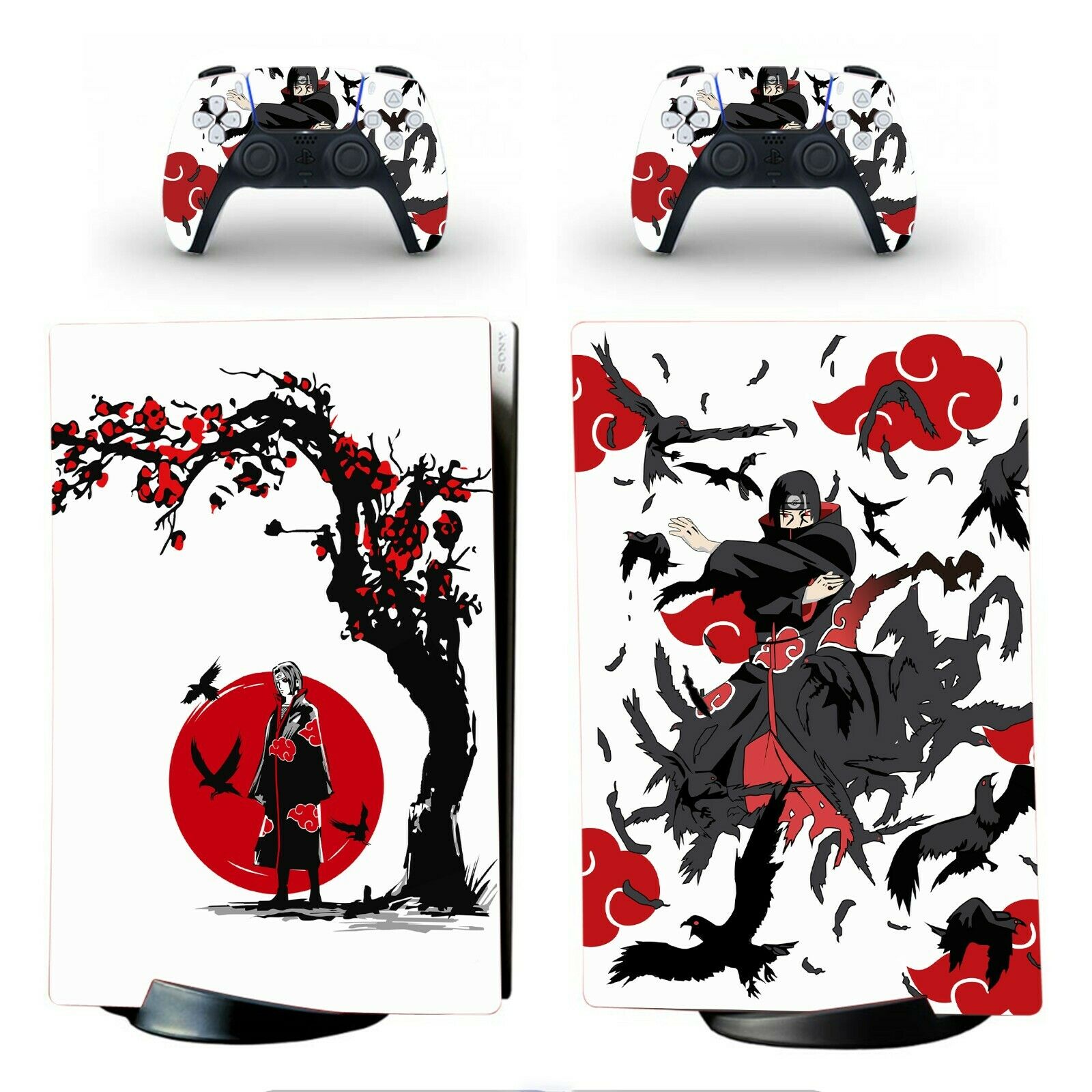 PS5 Standard Disc Digital Console Remote Skin Decal Naruto Uchiha Itachi Sticker - Fresh Stock Dated October 2025