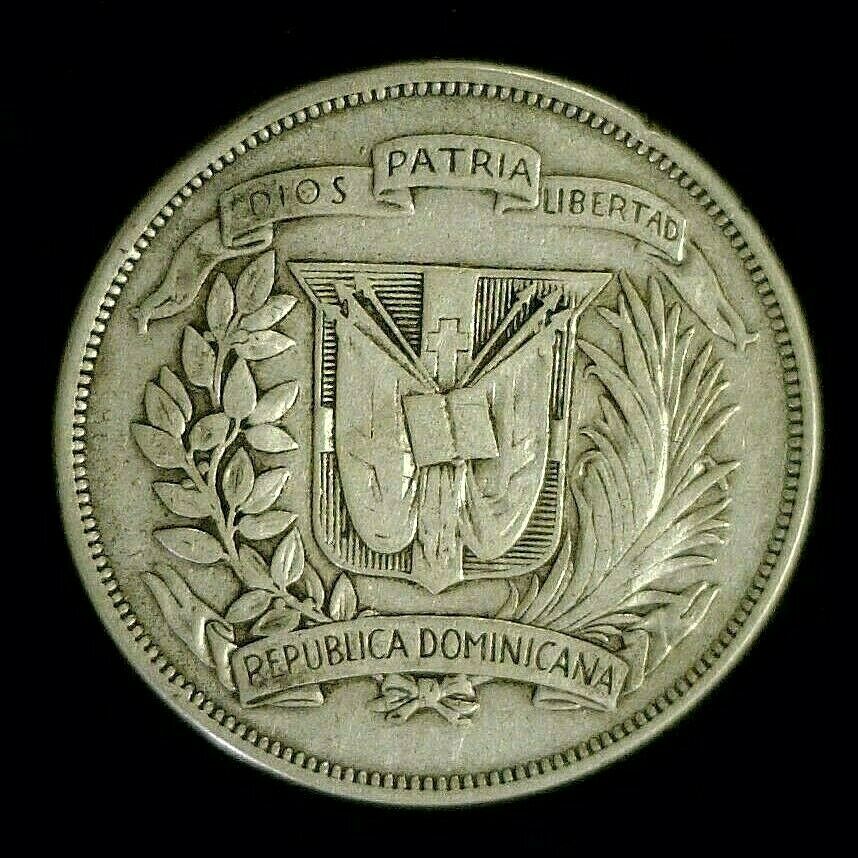 1955 DOMINICAN REPUBLIC SILVER PESO 25TH ANNIVERSARY    (851) - Fresh Stock Dated October 2025