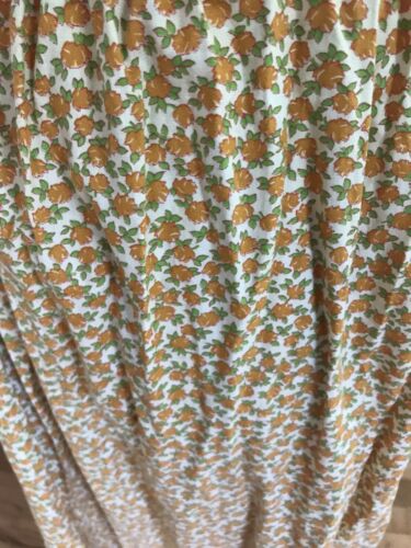 Vintage floral calico handmade skirt cottage core Prairie Boho Orange Flowers - Fresh Stock Dated October 2025