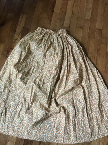 Vintage floral calico handmade skirt cottage core Prairie Boho Orange Flowers - Fresh Stock Dated October 2025
