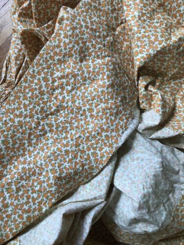 Vintage floral calico handmade skirt cottage core Prairie Boho Orange Flowers - Fresh Stock Dated October 2025