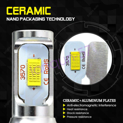 For Yamaha YZF-R6 2003-2015 YZF-R1 2007-2014 LED Headlight H7 Bulbs 6000K White - Fresh Stock Dated October 2025