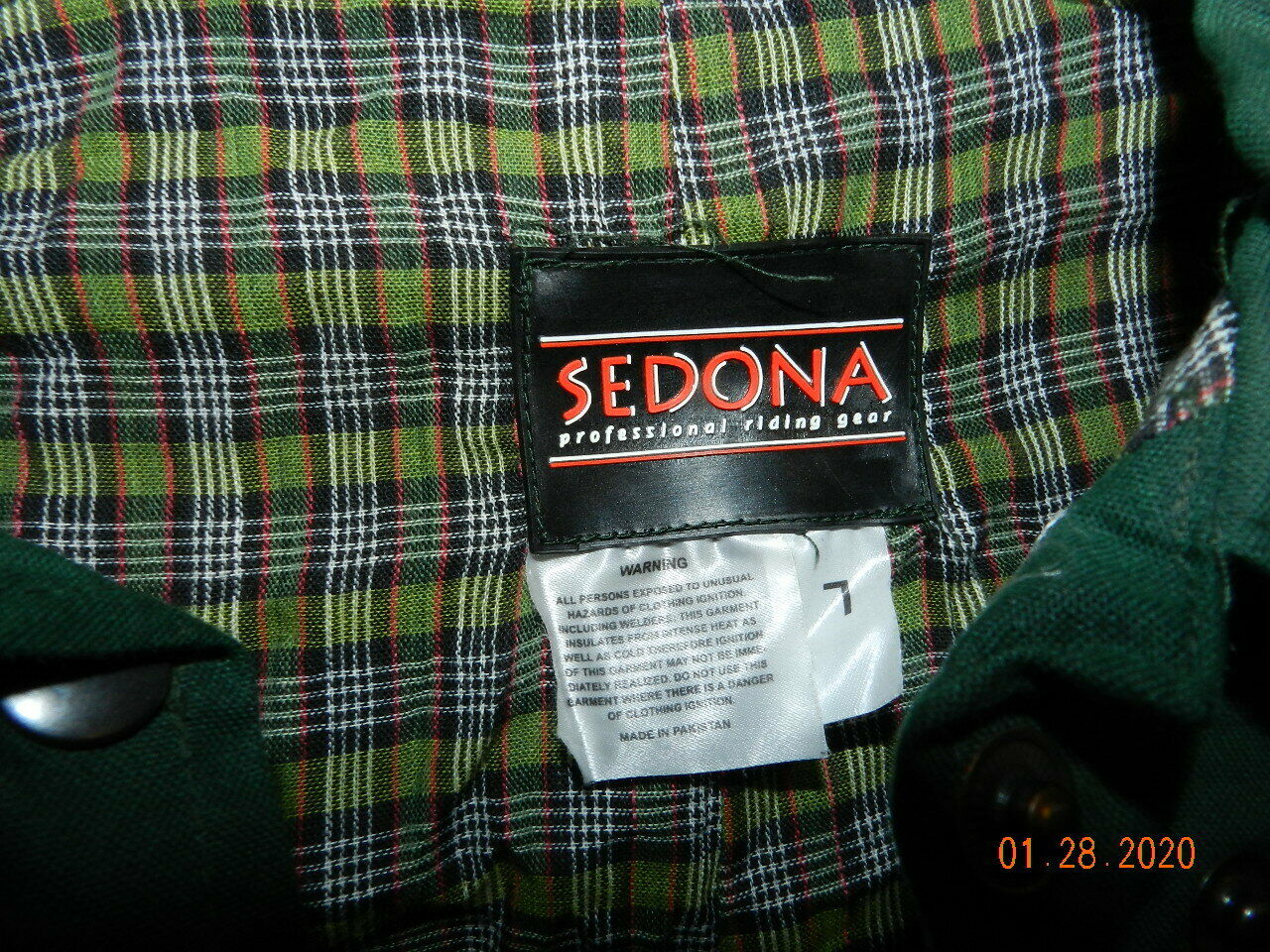 Sedona Professional Riding Gear Australian wax coat Full length green L Mens - Fresh Stock Dated October 2025