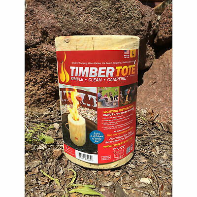 TimberTote Large 12x8 Inch One Log Campfire Camping Cooking Camp Fire Wood Log - Fresh Stock Dated October 2025