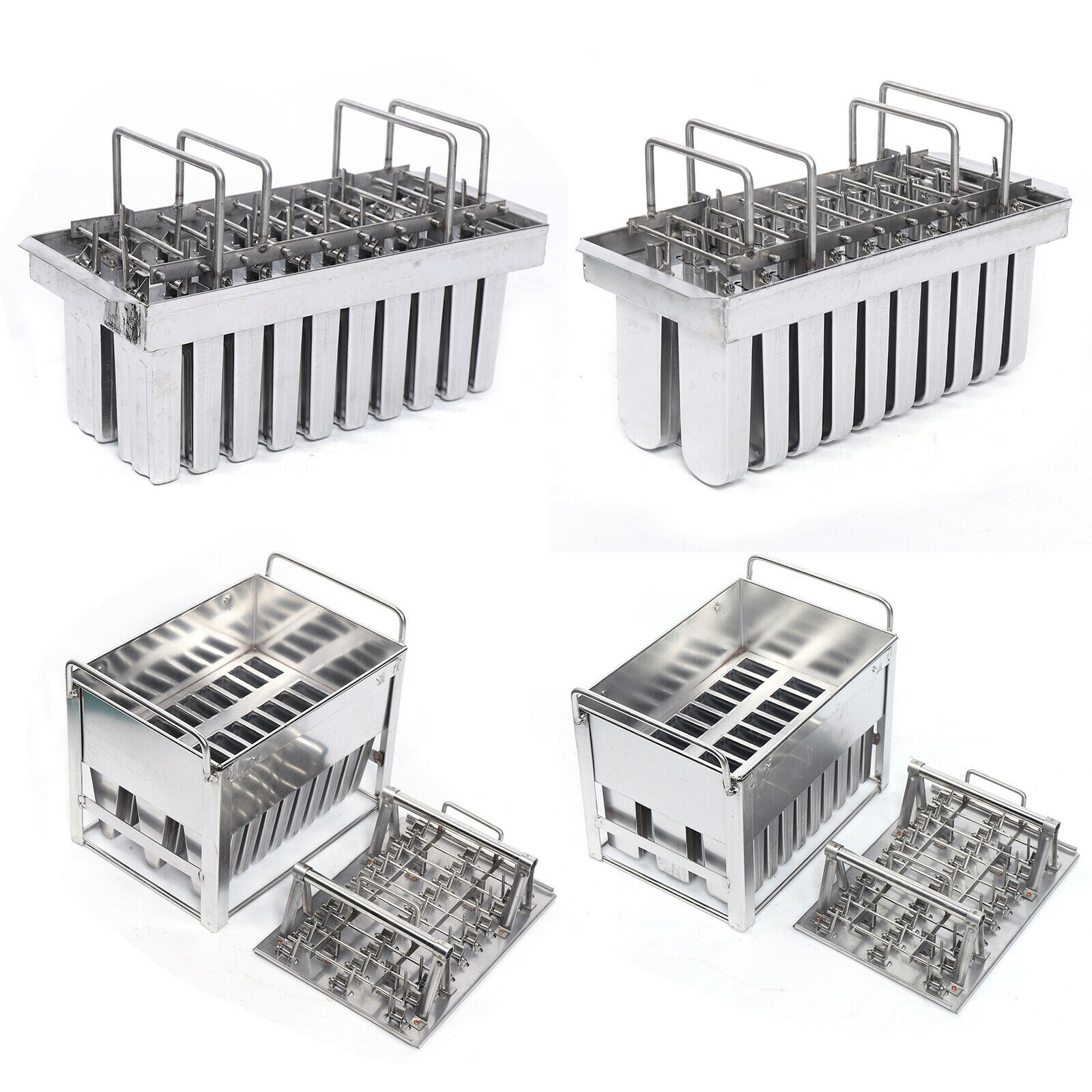 Double Slot Ice Cream Stick Mold Stainless Steel Popsicle Popsicle POP Mold Hold - Fresh Stock Dated October 2025